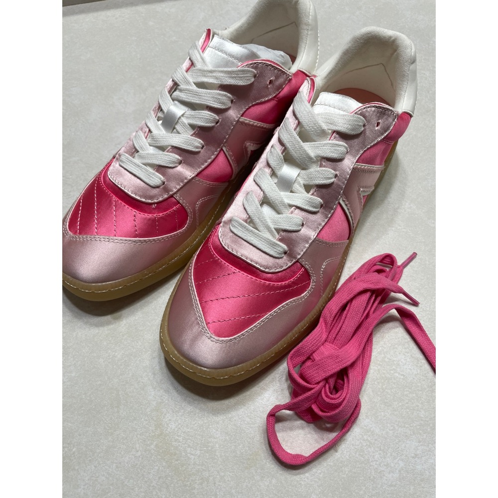 NIB MIA Vesta Pink Satin Sneakers Women's 7.5 Low Too